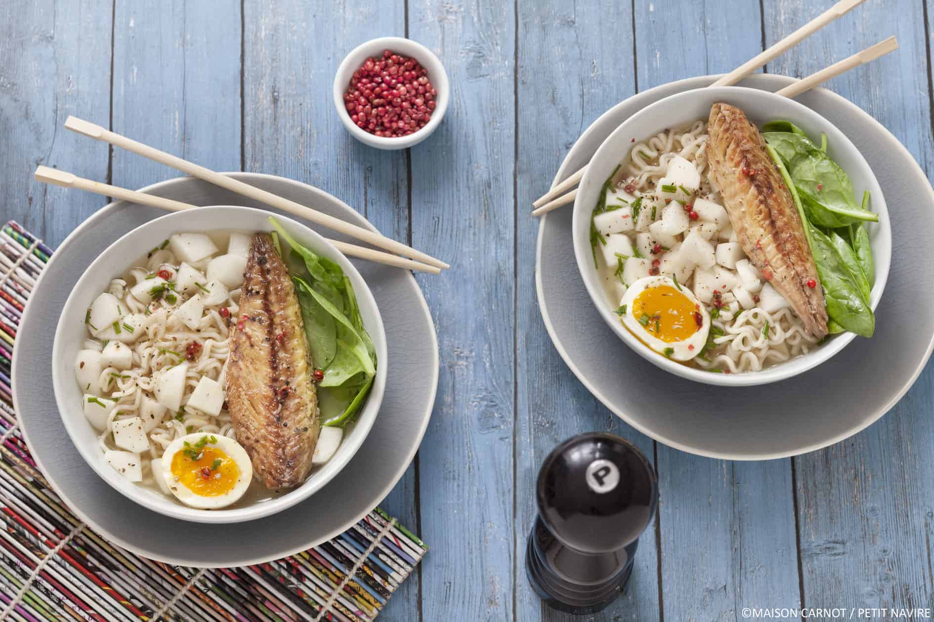 Soupe ramen au Maquereaux - PH.ASSET / CONSERVES DE POISSONS / ADOCOM-RP